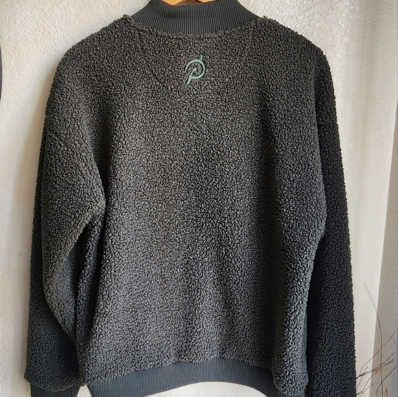 NWT PELOTON Sherpa Bomber Jacket Green Size M - Picture 7 of 7